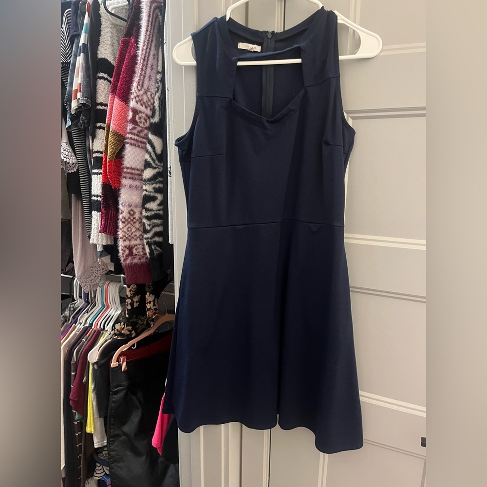 Maurices brand décolleté cut out navy dress